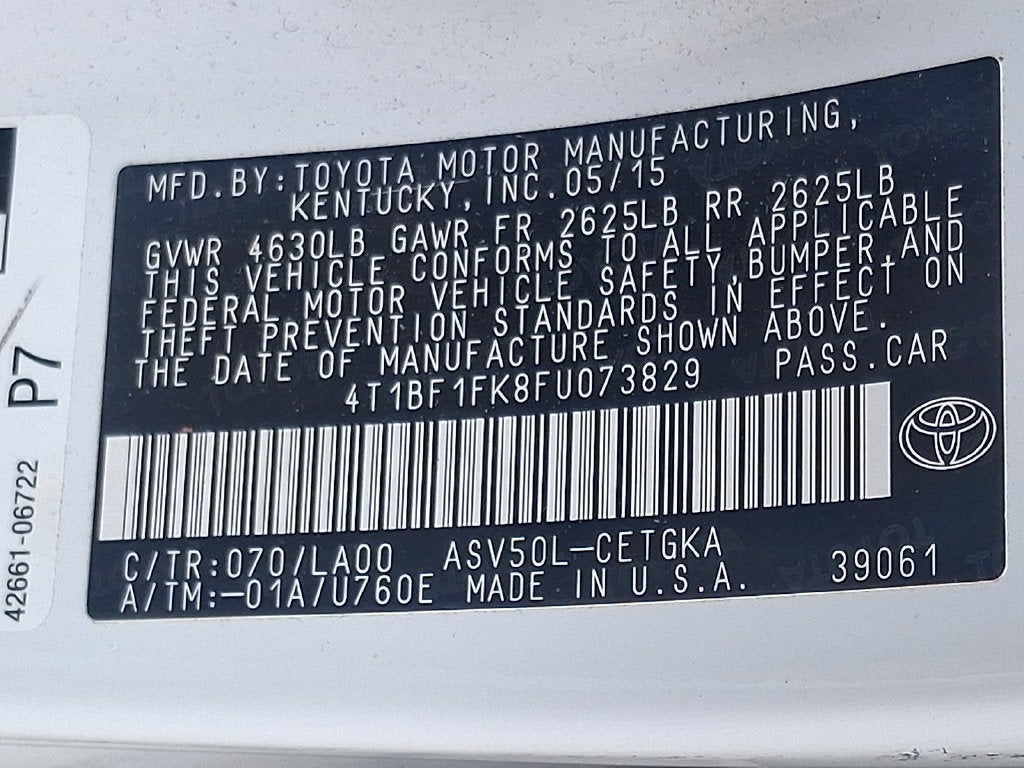 2015 Toyota Camry XLE FWD