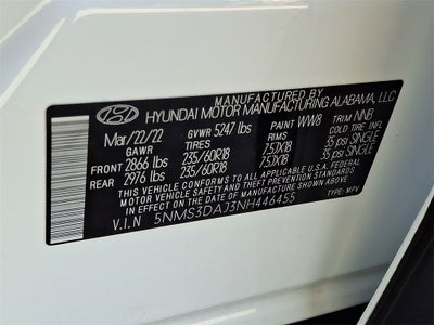 2022 Hyundai SANTA FE SEL AWD