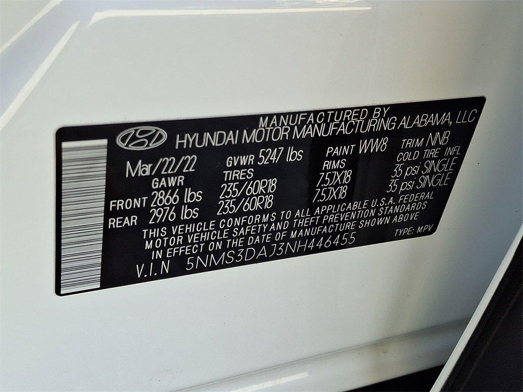 2022 Hyundai SANTA FE SEL AWD