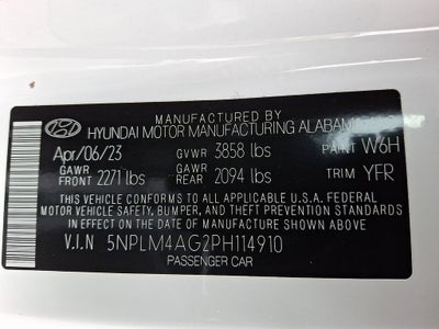 2023 Hyundai ELANTRA SEL FWD