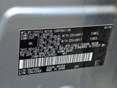 2018 Toyota RAV4 LE AWD