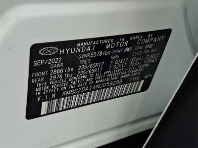 2022 Hyundai SANTA FE HYBRID Blue AWD