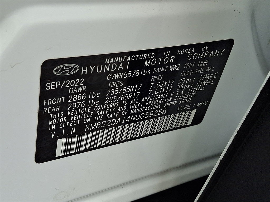 2022 Hyundai SANTA FE HYBRID Blue AWD