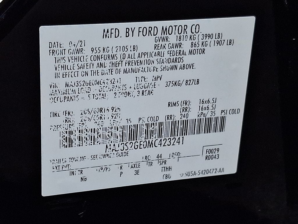 2021 Ford EcoSport SE FWD