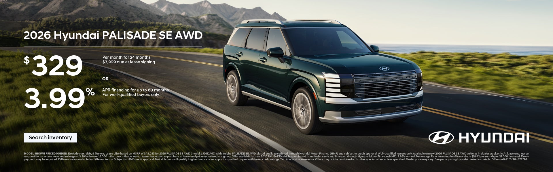 2026 Palisade SE AWD