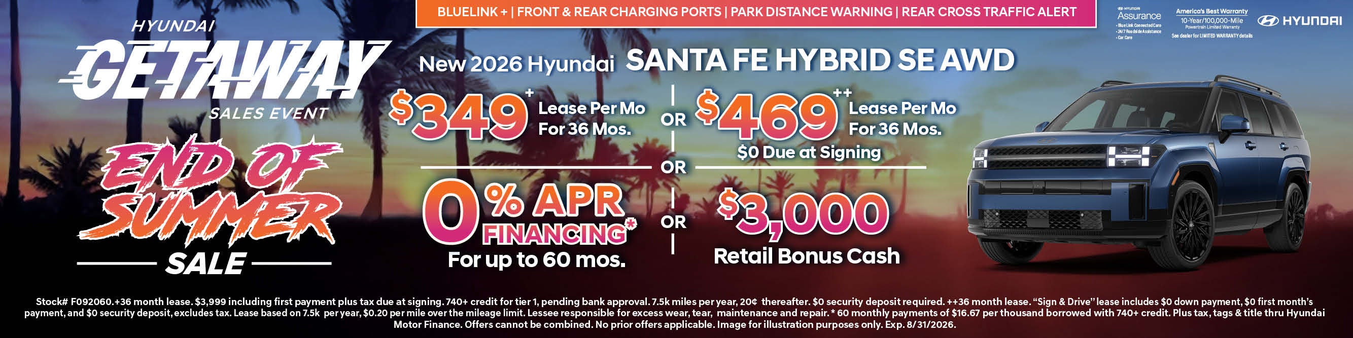Summer Sale 2026 Hyundai Santa Fe Hybrid SE 
