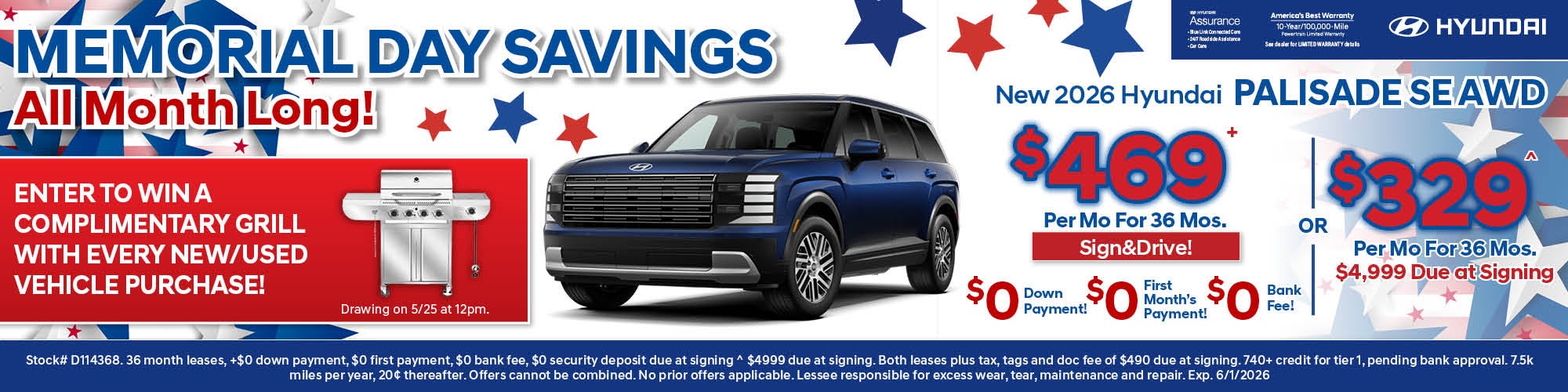Palisade SE AWD: $469/Mo Lease