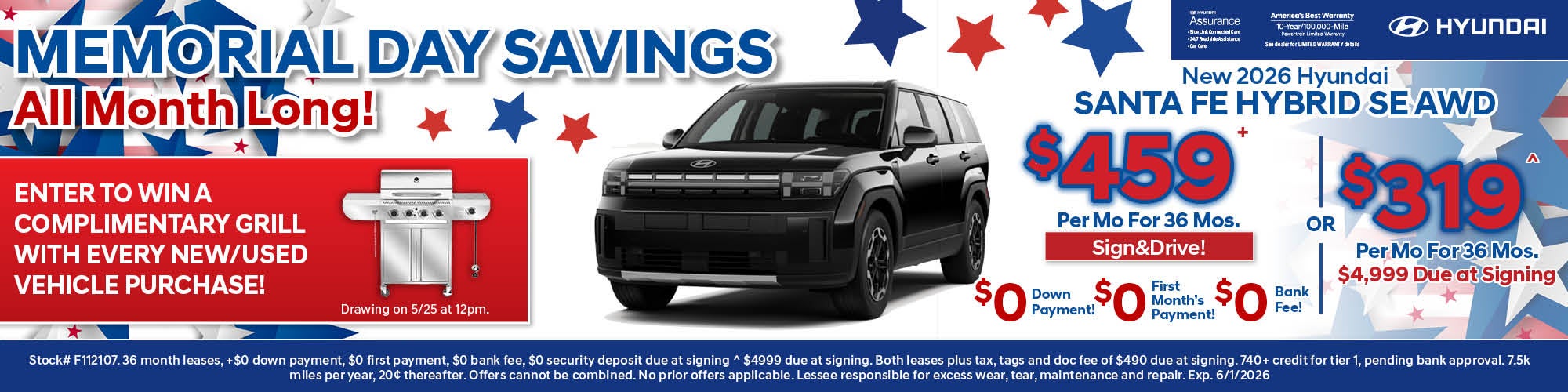 Santa Fe Hybrid SE: $459/Mo Lease