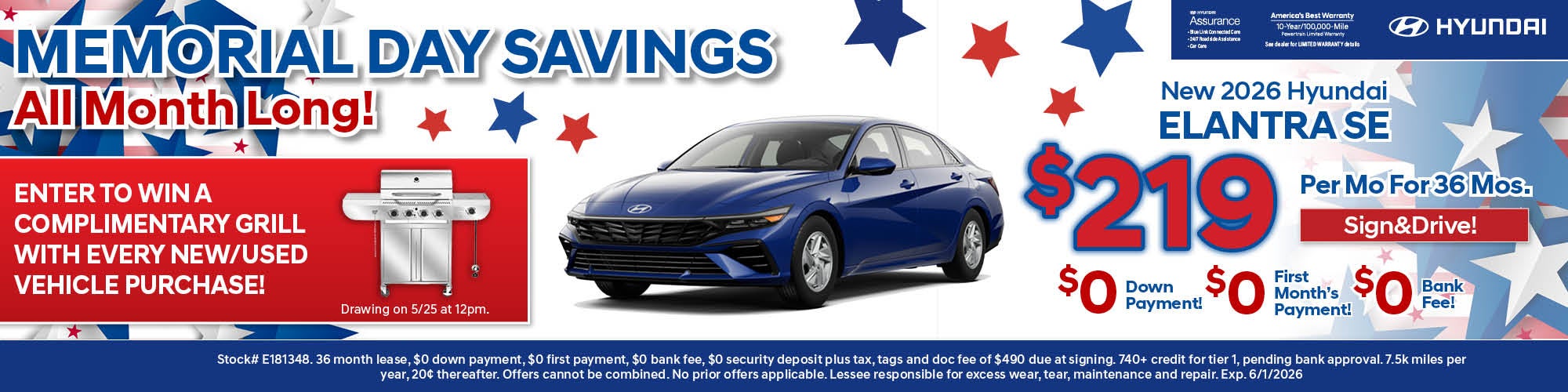 Elantra SE: $219/Mo Lease