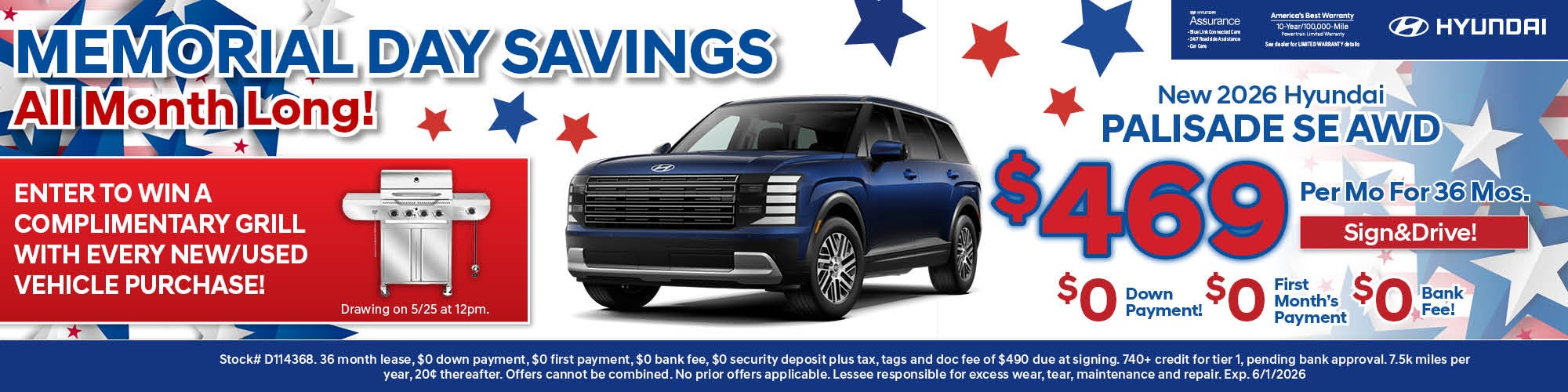 Palisade SE AWD: $469/Mo Lease