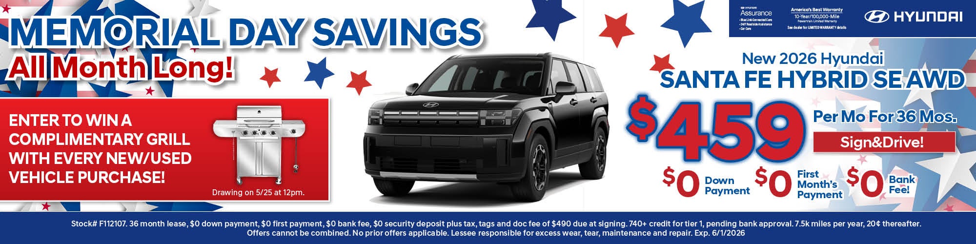 Santa Fe Hybrid SE: $459/Mo Lease