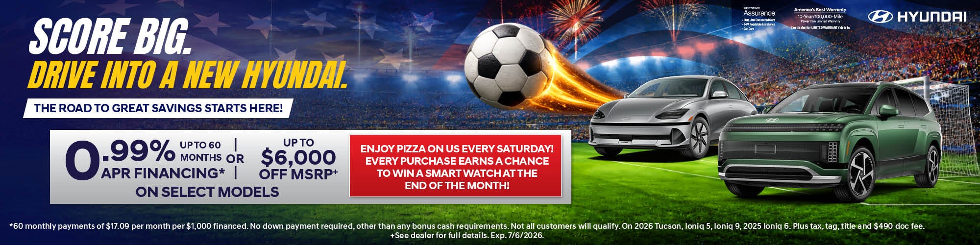 Save with 0.99% APR or up to $6k off select models