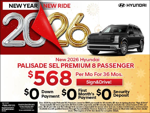 2026 Hyundai Palisade SEL Premium 8 Passenger