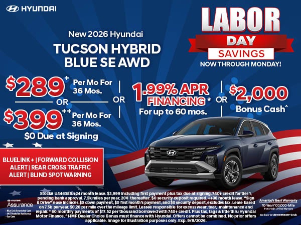 2026 Tucson Hybrid Blue SE AWD